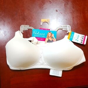 Radiant by Vanity Fair Bra - wirefree full coverage size 38C straps convert